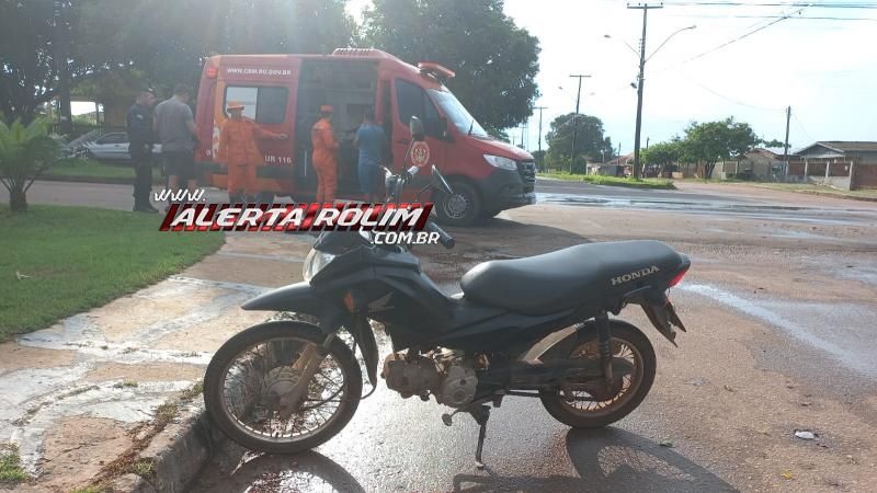 Terceiro acidente do dia deixou duas pessoas feridas, em Rolim de Moura Terceiro acidente do dia deixou duas pessoas feridas, em Rolim de Moura