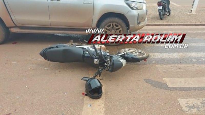 No segundo acidente de trânsito do dia, motociclista ficou ferido após bater na traseira de caminhonete, em Rolim de Moura No segundo acidente de trânsito do dia, motociclista ficou ferido após bater na traseira de caminhonete, em Rolim de Moura