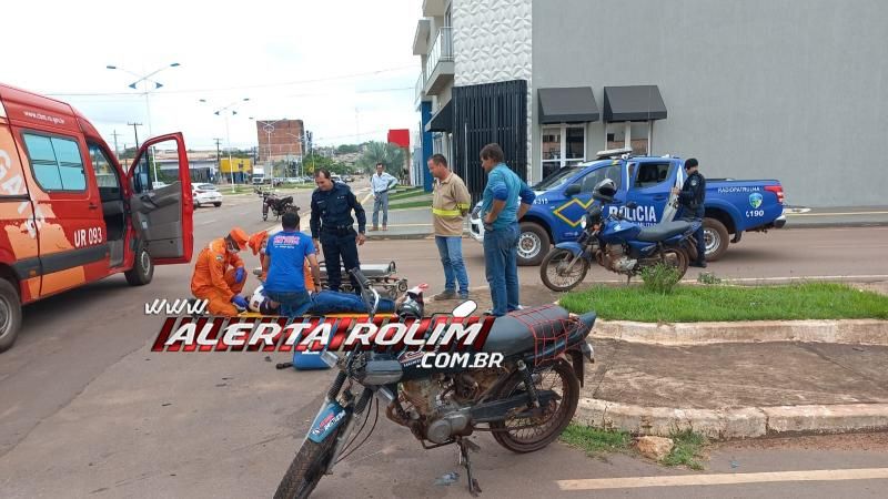 Acidente de trânsito nesta manhã deixou motociclista ferido, em Rolim de Moura Acidente de trânsito nesta manhã deixou motociclista ferido, em Rolim de Moura