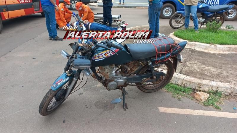 Acidente de trânsito nesta manhã deixou motociclista ferido, em Rolim de Moura Acidente de trânsito nesta manhã deixou motociclista ferido, em Rolim de Moura