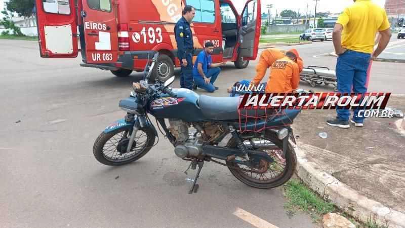 Acidente de trânsito nesta manhã deixou motociclista ferido, em Rolim de Moura Acidente de trânsito nesta manhã deixou motociclista ferido, em Rolim de Moura