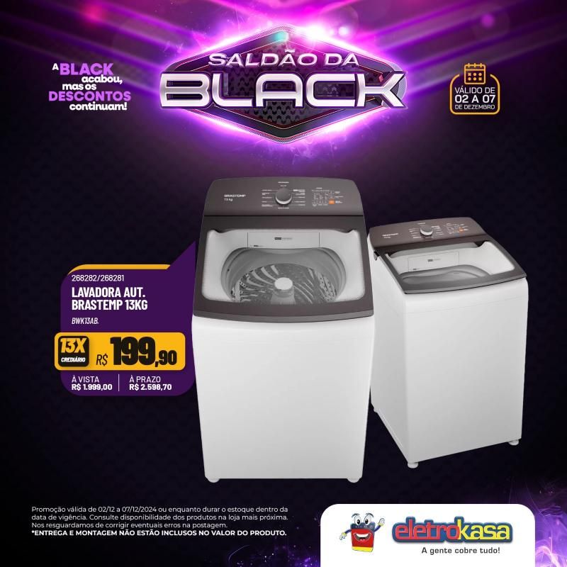 Saldão da Black do dia 02 a 07 de dezembro, nas lojas eletroKasa; 12X sem juros no cartão ou carnê na linha de móveis Saldão da Black do dia 02 a 07 de dezembro, nas lojas eletroKasa; 12X sem juros no cartão ou carnê na linha de móveis