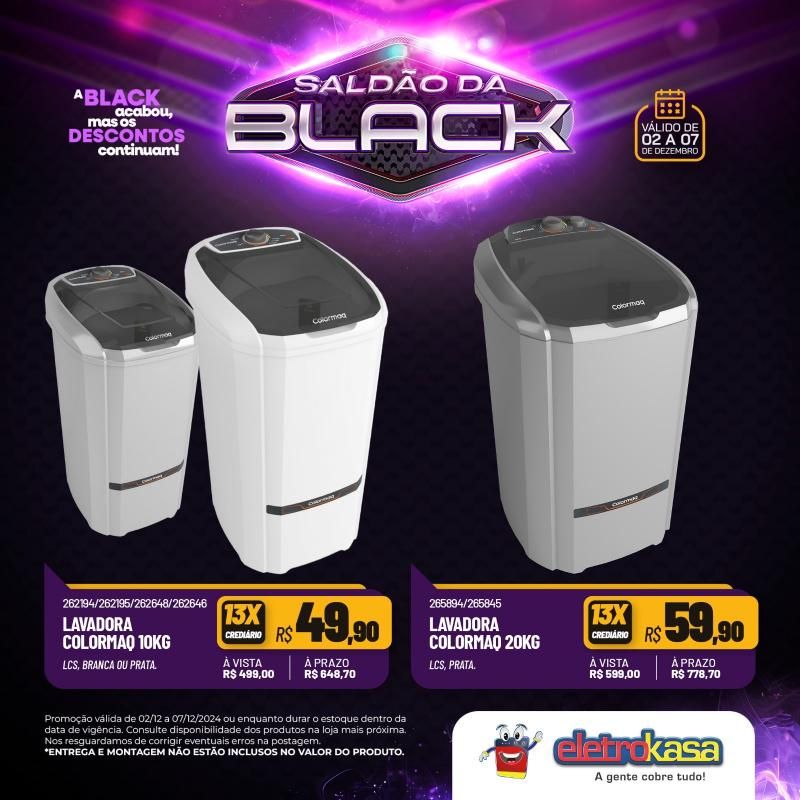 Saldão da Black do dia 02 a 07 de dezembro, nas lojas eletroKasa; 12X sem juros no cartão ou carnê na linha de móveis Saldão da Black do dia 02 a 07 de dezembro, nas lojas eletroKasa; 12X sem juros no cartão ou carnê na linha de móveis
