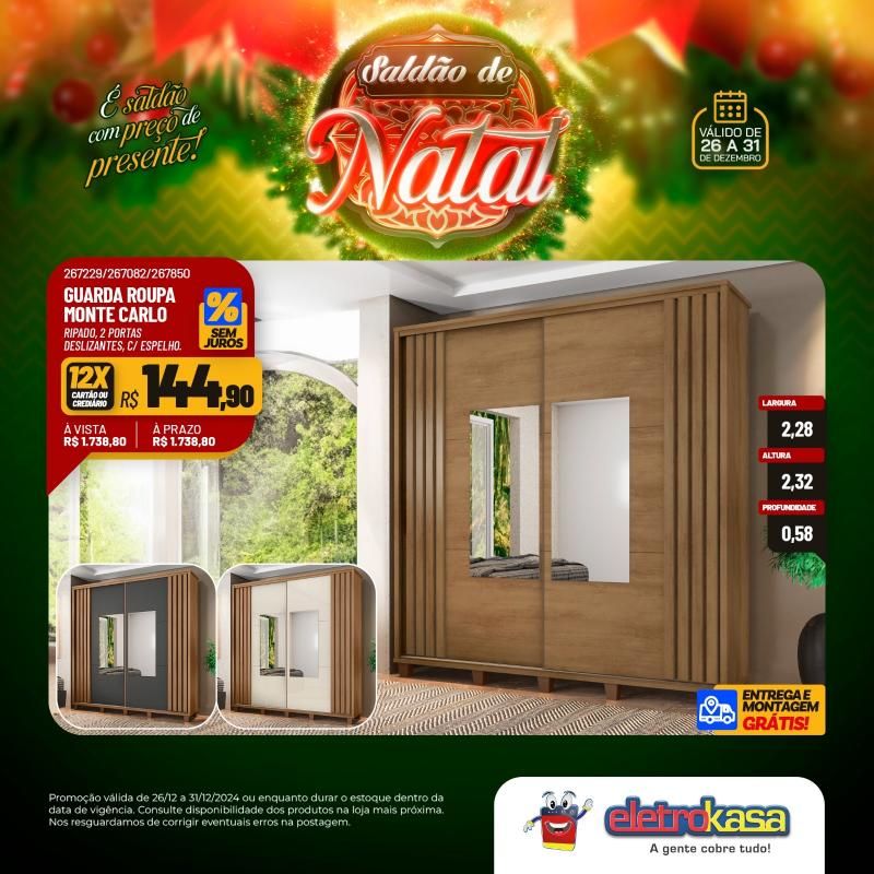 SALDÃO DE NATAL COM PREÇO DE PRESENTE NAS LOJAS ELETROKASA SALDÃO DE NATAL COM PREÇO DE PRESENTE NAS LOJAS ELETROKASA