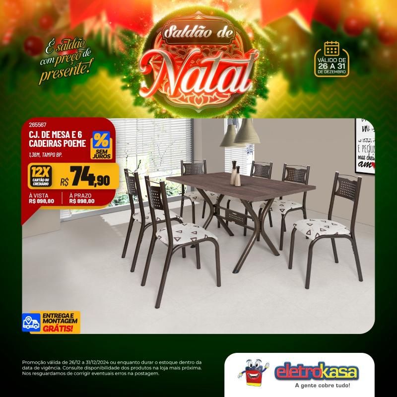 SALDÃO DE NATAL COM PREÇO DE PRESENTE NAS LOJAS ELETROKASA SALDÃO DE NATAL COM PREÇO DE PRESENTE NAS LOJAS ELETROKASA
