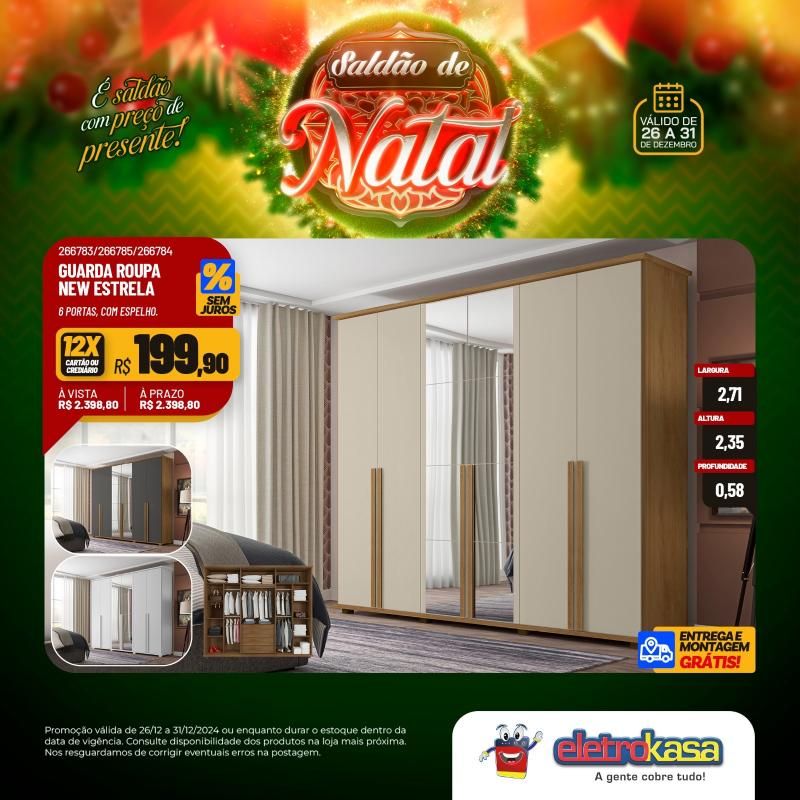 SALDÃO DE NATAL COM PREÇO DE PRESENTE NAS LOJAS ELETROKASA SALDÃO DE NATAL COM PREÇO DE PRESENTE NAS LOJAS ELETROKASA