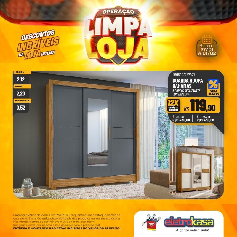 Descontos incríveis nas lojas eletroKasa, em Rolim de Moura, durante a Operação Limpa Loja Descontos incríveis nas lojas eletroKasa, em Rolim de Moura, durante a Operação Limpa Loja
