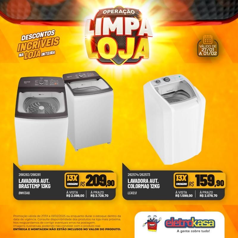 Descontos incríveis nas lojas eletroKasa, em Rolim de Moura, durante a Operação Limpa Loja Descontos incríveis nas lojas eletroKasa, em Rolim de Moura, durante a Operação Limpa Loja