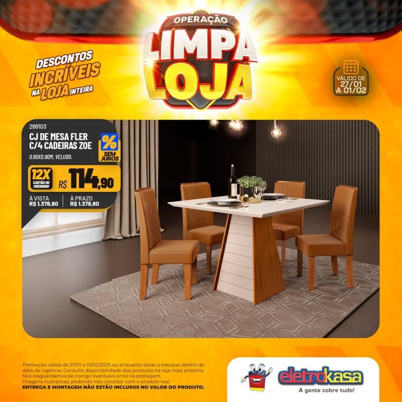 Descontos incríveis nas lojas eletroKasa, em Rolim de Moura, durante a Operação Limpa Loja Descontos incríveis nas lojas eletroKasa, em Rolim de Moura, durante a Operação Limpa Loja