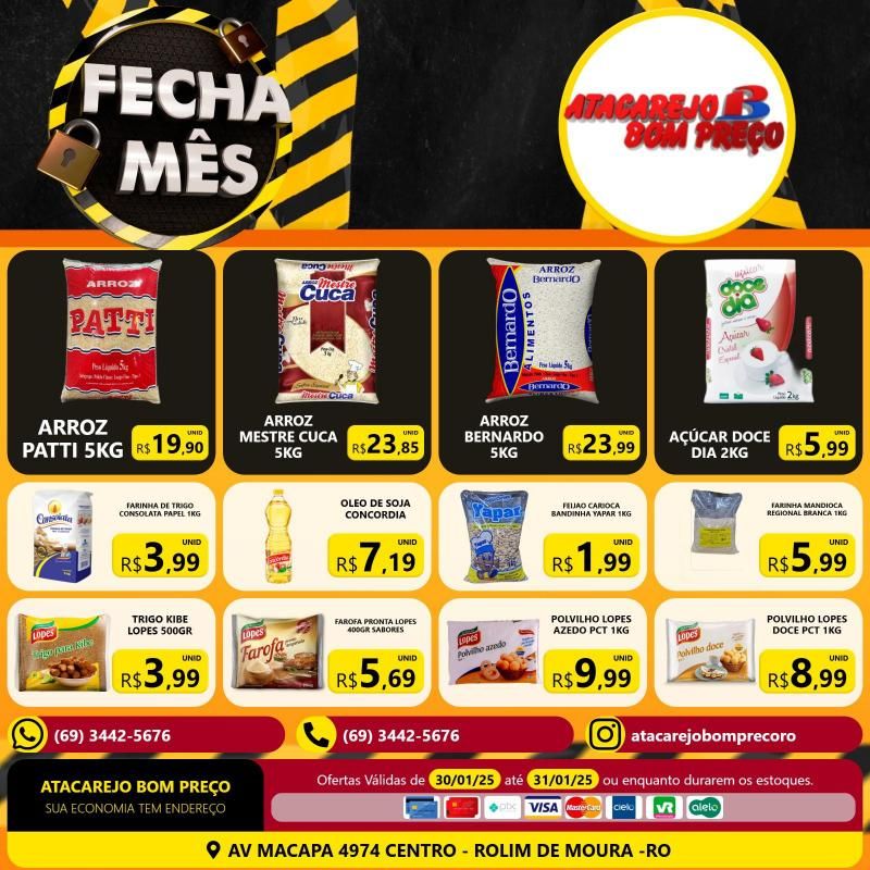 FECHA MÊS do ATACAREJO BOM PREÇO de Rolim de Moura FECHA MÊS do ATACAREJO BOM PREÇO de Rolim de Moura