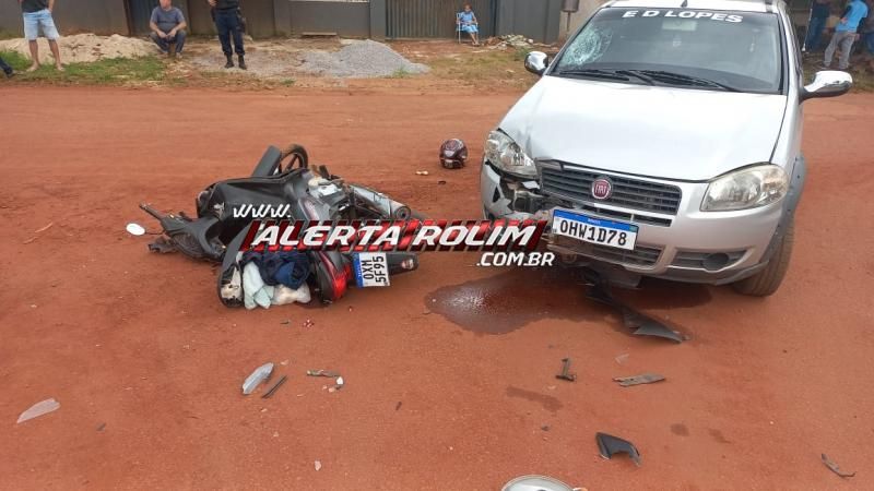 Primeiro acidente de trânsito do dia deixou motociclista ferido no bairro Cidade Alta, em Rolim de Moura Primeiro acidente de trânsito do dia deixou motociclista ferido no bairro Cidade Alta, em Rolim de Moura