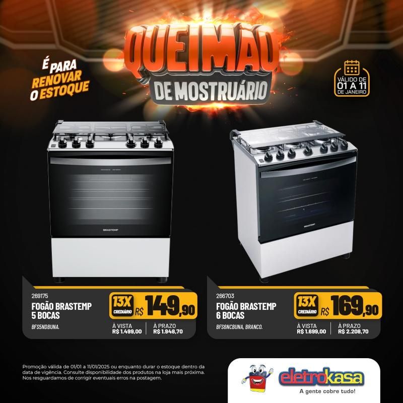 Queimão de estoque nas lojas eletroKasa - É para renovar o estoque Queimão de estoque nas lojas eletroKasa - É para renovar o estoque