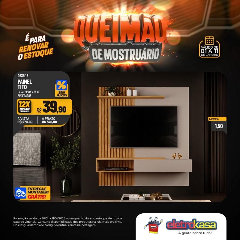 Queimão de estoque nas lojas eletroKasa - É para renovar o estoque Queimão de estoque nas lojas eletroKasa - É para renovar o estoque