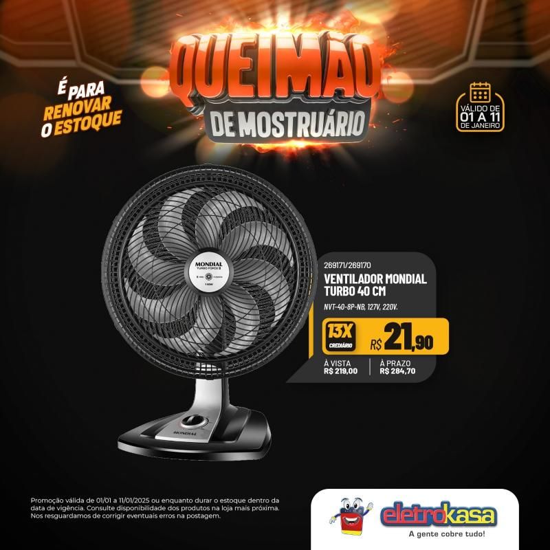 Queimão de estoque nas lojas eletroKasa - É para renovar o estoque Queimão de estoque nas lojas eletroKasa - É para renovar o estoque