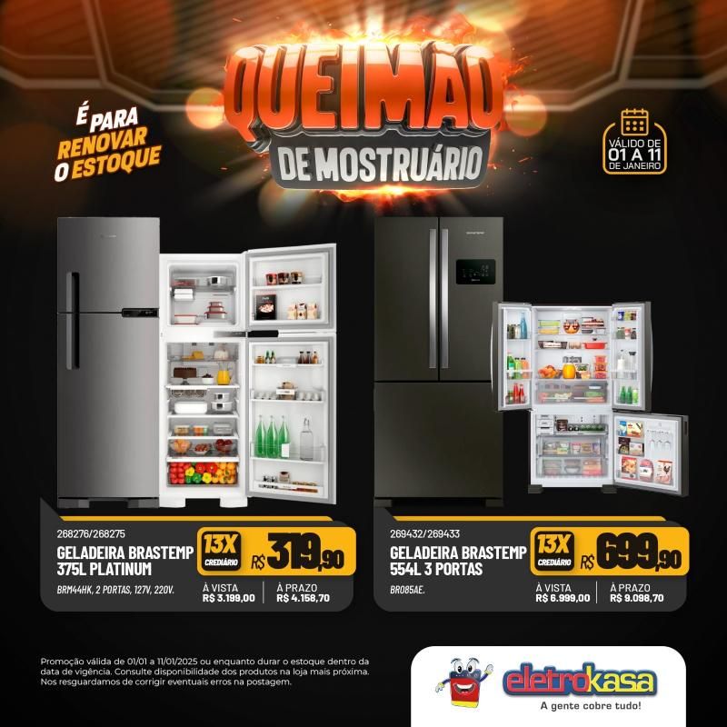 Queimão de estoque nas lojas eletroKasa - É para renovar o estoque Queimão de estoque nas lojas eletroKasa - É para renovar o estoque