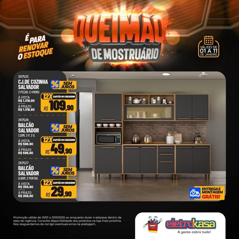 Queimão de estoque nas lojas eletroKasa - É para renovar o estoque Queimão de estoque nas lojas eletroKasa - É para renovar o estoque