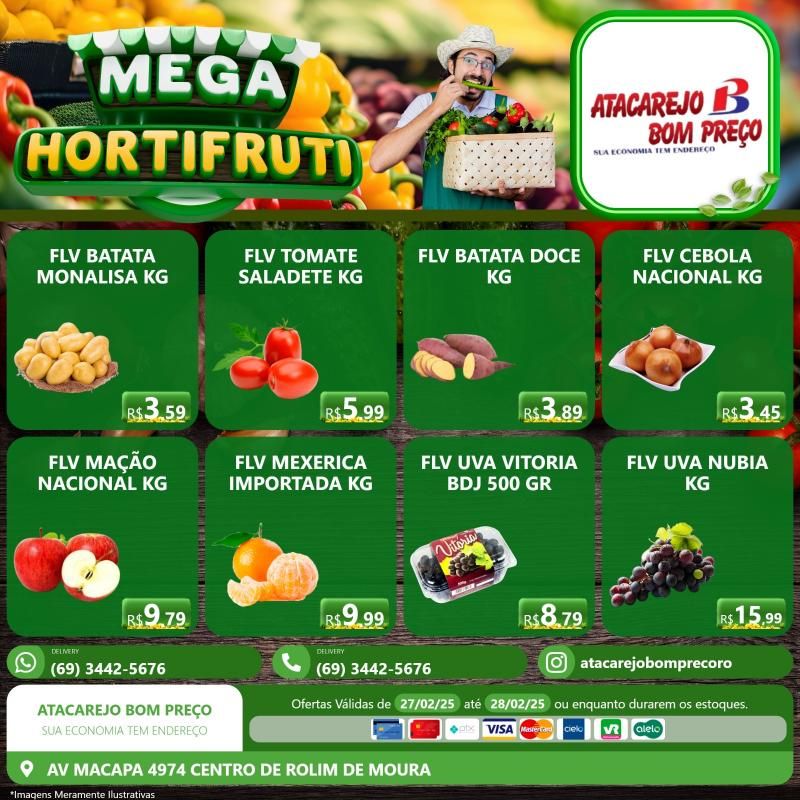 Aproveite os descontos imperdíveis no FECHA MÊS DE FEVEREIRO do ATACAREJO BOM PREÇO, em Rolim de Moura Aproveite os descontos imperdíveis no FECHA MÊS DE FEVEREIRO do ATACAREJO BOM PREÇO, em Rolim de Moura