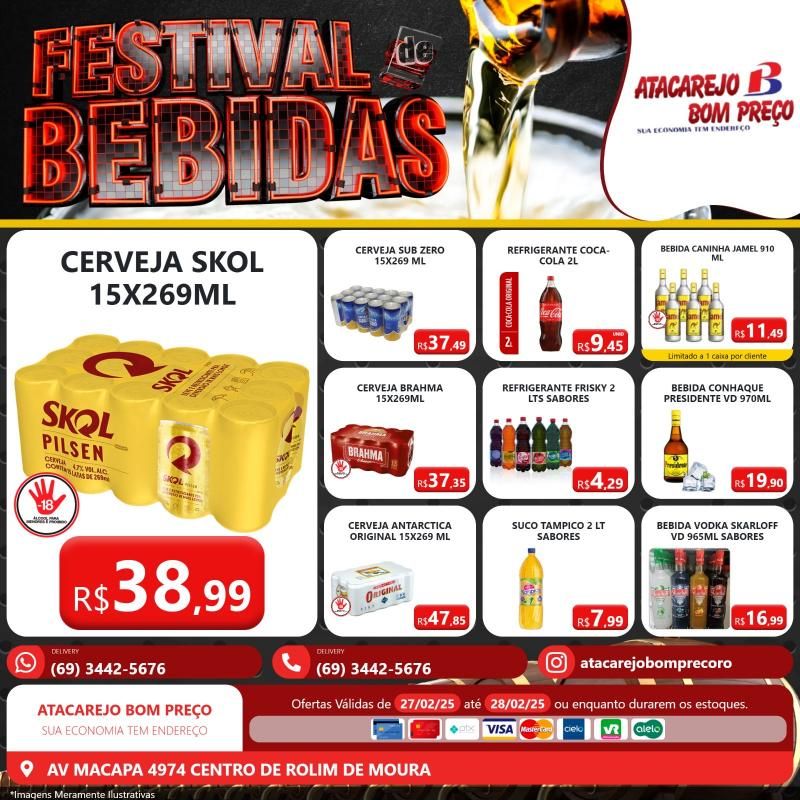 Aproveite os descontos imperdíveis no FECHA MÊS DE FEVEREIRO do ATACAREJO BOM PREÇO, em Rolim de Moura Aproveite os descontos imperdíveis no FECHA MÊS DE FEVEREIRO do ATACAREJO BOM PREÇO, em Rolim de Moura
