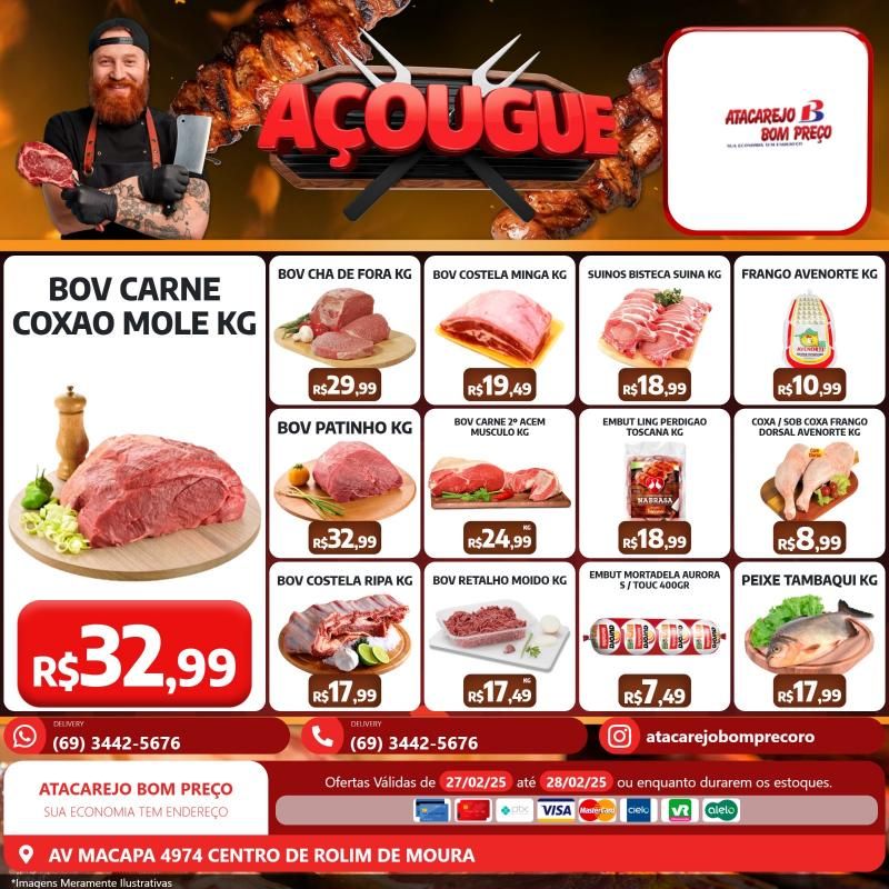 Aproveite os descontos imperdíveis no FECHA MÊS DE FEVEREIRO do ATACAREJO BOM PREÇO, em Rolim de Moura Aproveite os descontos imperdíveis no FECHA MÊS DE FEVEREIRO do ATACAREJO BOM PREÇO, em Rolim de Moura