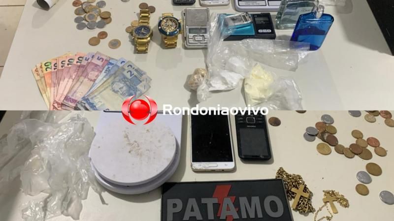 BOCA DE FUMO: Patamo apreende droga, dinheiro e materiais sem procedência BOCA DE FUMO: Patamo apreende droga, dinheiro e materiais sem procedência