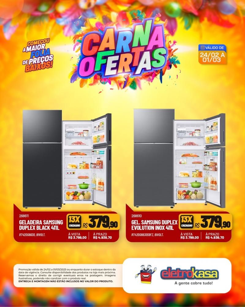 Começou a maior folia de preços baixos nas lojas eletroKasa, em Rolim de Moura Começou a maior folia de preços baixos nas lojas eletroKasa, em Rolim de Moura