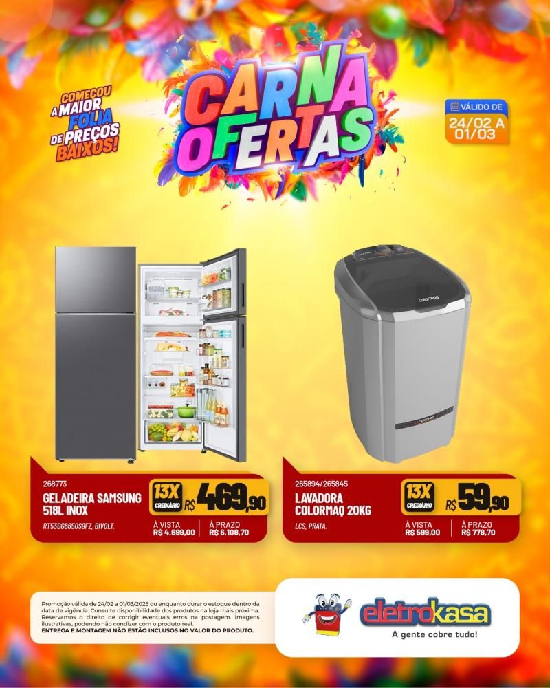 Começou a maior folia de preços baixos nas lojas eletroKasa, em Rolim de Moura Começou a maior folia de preços baixos nas lojas eletroKasa, em Rolim de Moura