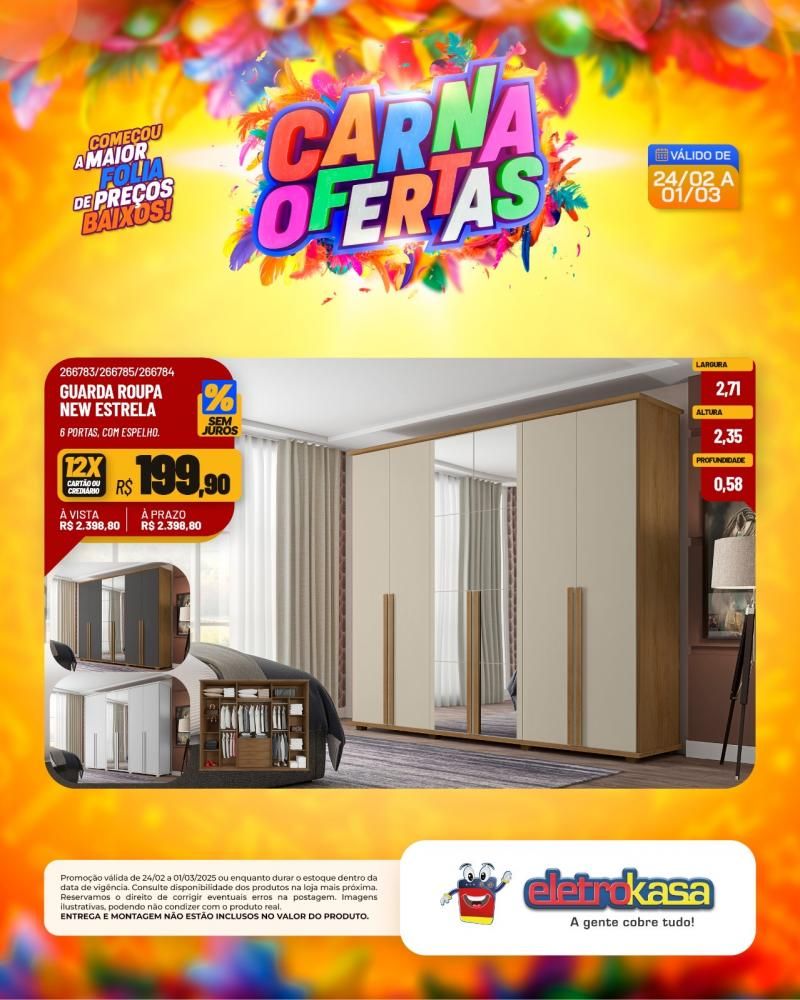 Começou a maior folia de preços baixos nas lojas eletroKasa, em Rolim de Moura Começou a maior folia de preços baixos nas lojas eletroKasa, em Rolim de Moura