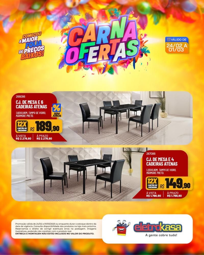 Começou a maior folia de preços baixos nas lojas eletroKasa, em Rolim de Moura Começou a maior folia de preços baixos nas lojas eletroKasa, em Rolim de Moura