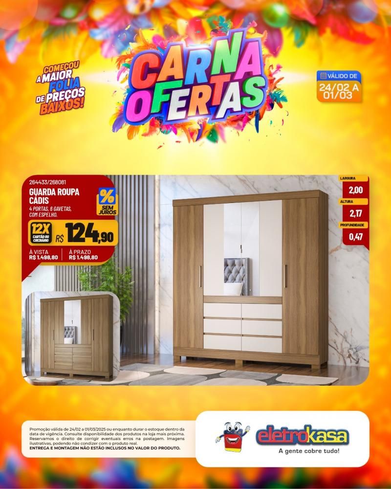 Começou a maior folia de preços baixos nas lojas eletroKasa, em Rolim de Moura Começou a maior folia de preços baixos nas lojas eletroKasa, em Rolim de Moura