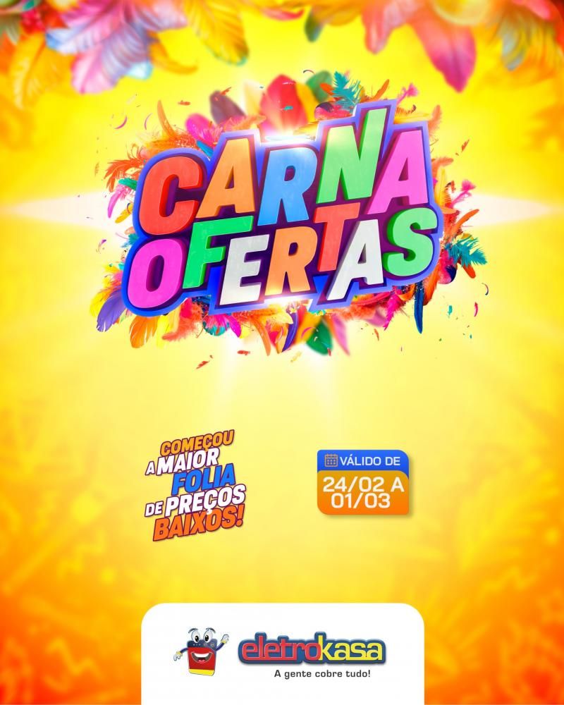 Começou a maior folia de preços baixos nas lojas eletroKasa, em Rolim de Moura Começou a maior folia de preços baixos nas lojas eletroKasa, em Rolim de Moura