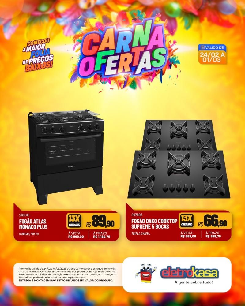 Começou a maior folia de preços baixos nas lojas eletroKasa, em Rolim de Moura Começou a maior folia de preços baixos nas lojas eletroKasa, em Rolim de Moura