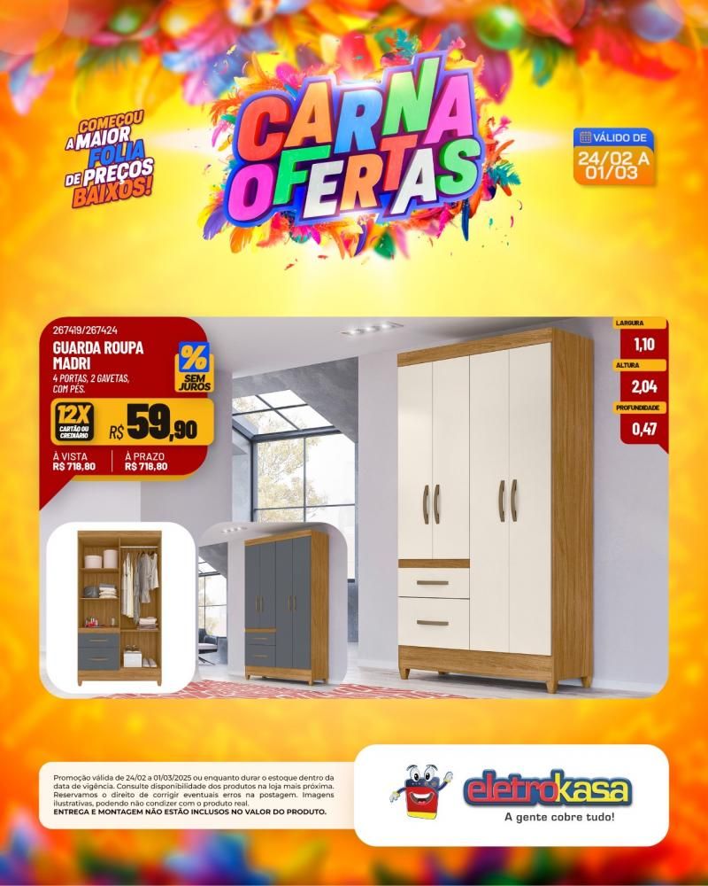 Começou a maior folia de preços baixos nas lojas eletroKasa, em Rolim de Moura Começou a maior folia de preços baixos nas lojas eletroKasa, em Rolim de Moura