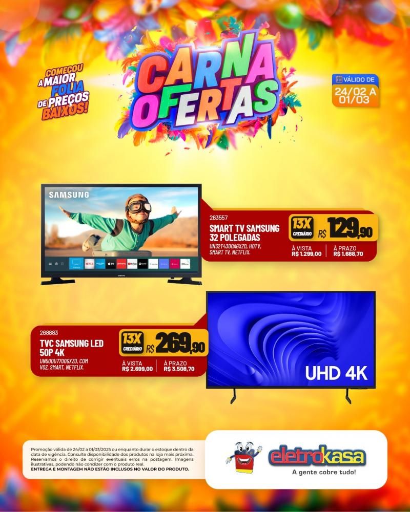 Começou a maior folia de preços baixos nas lojas eletroKasa, em Rolim de Moura Começou a maior folia de preços baixos nas lojas eletroKasa, em Rolim de Moura