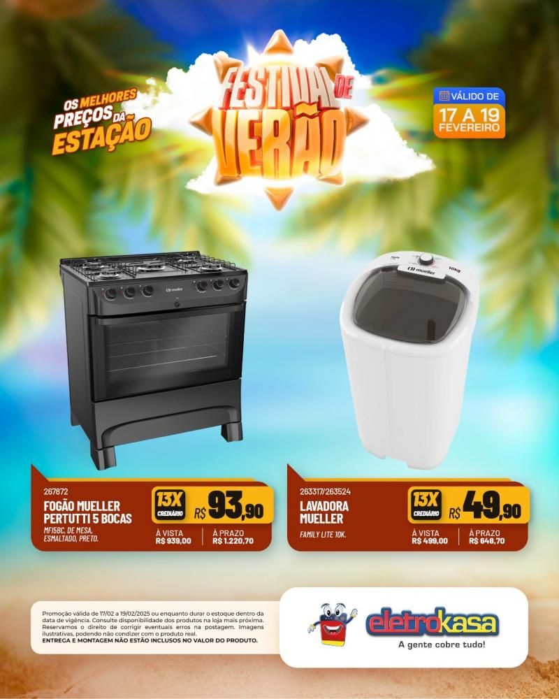 FESTIVAL DE VERÃO: Os melhores preços da estação nas lojas eletroKasa, em Rolim de Moura FESTIVAL DE VERÃO: Os melhores preços da estação nas lojas eletroKasa, em Rolim de Moura