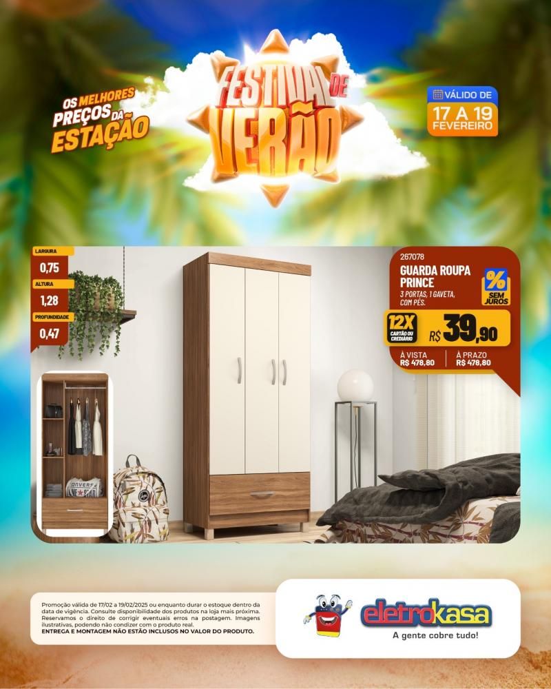 FESTIVAL DE VERÃO: Os melhores preços da estação nas lojas eletroKasa, em Rolim de Moura FESTIVAL DE VERÃO: Os melhores preços da estação nas lojas eletroKasa, em Rolim de Moura