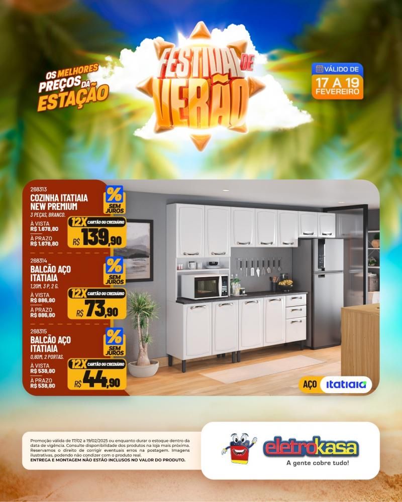 FESTIVAL DE VERÃO: Os melhores preços da estação nas lojas eletroKasa, em Rolim de Moura FESTIVAL DE VERÃO: Os melhores preços da estação nas lojas eletroKasa, em Rolim de Moura