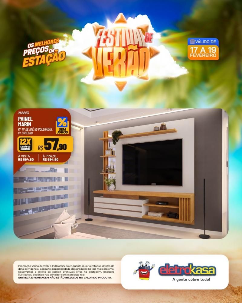 FESTIVAL DE VERÃO: Os melhores preços da estação nas lojas eletroKasa, em Rolim de Moura FESTIVAL DE VERÃO: Os melhores preços da estação nas lojas eletroKasa, em Rolim de Moura