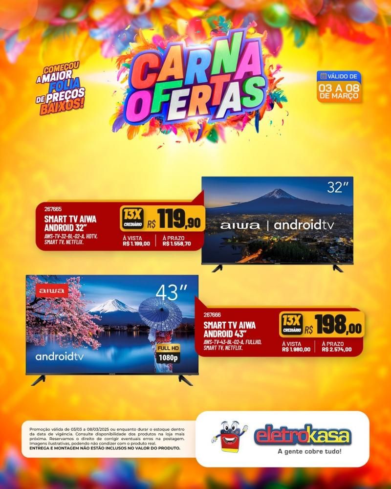 Folia de preços e condições imbatíveis, nas lojas eletroKasa, em Rolim de Moura Folia de preços e condições imbatíveis, nas lojas eletroKasa, em Rolim de Moura