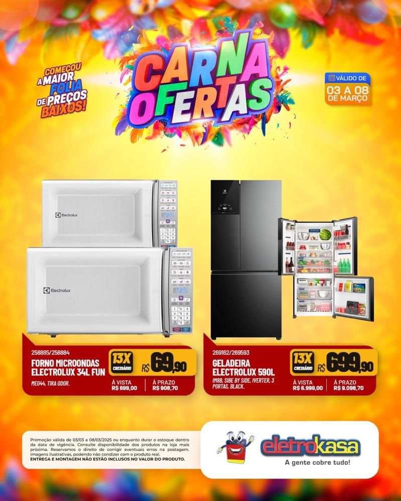 Folia de preços e condições imbatíveis, nas lojas eletroKasa, em Rolim de Moura Folia de preços e condições imbatíveis, nas lojas eletroKasa, em Rolim de Moura