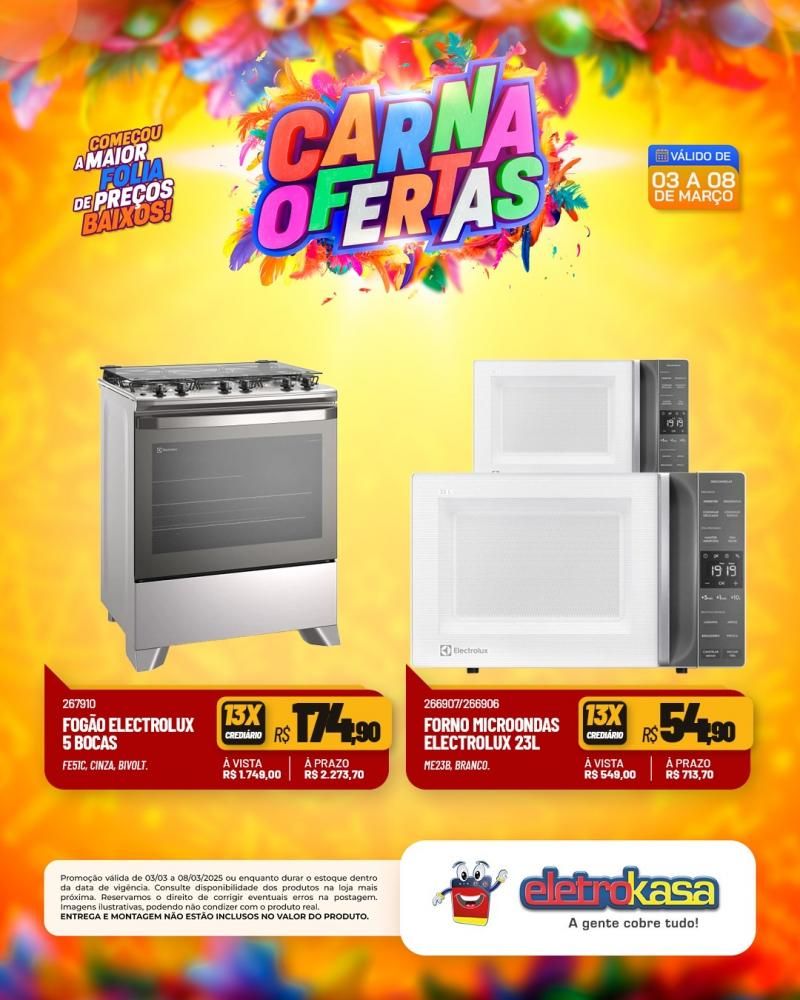 Folia de preços e condições imbatíveis, nas lojas eletroKasa, em Rolim de Moura Folia de preços e condições imbatíveis, nas lojas eletroKasa, em Rolim de Moura