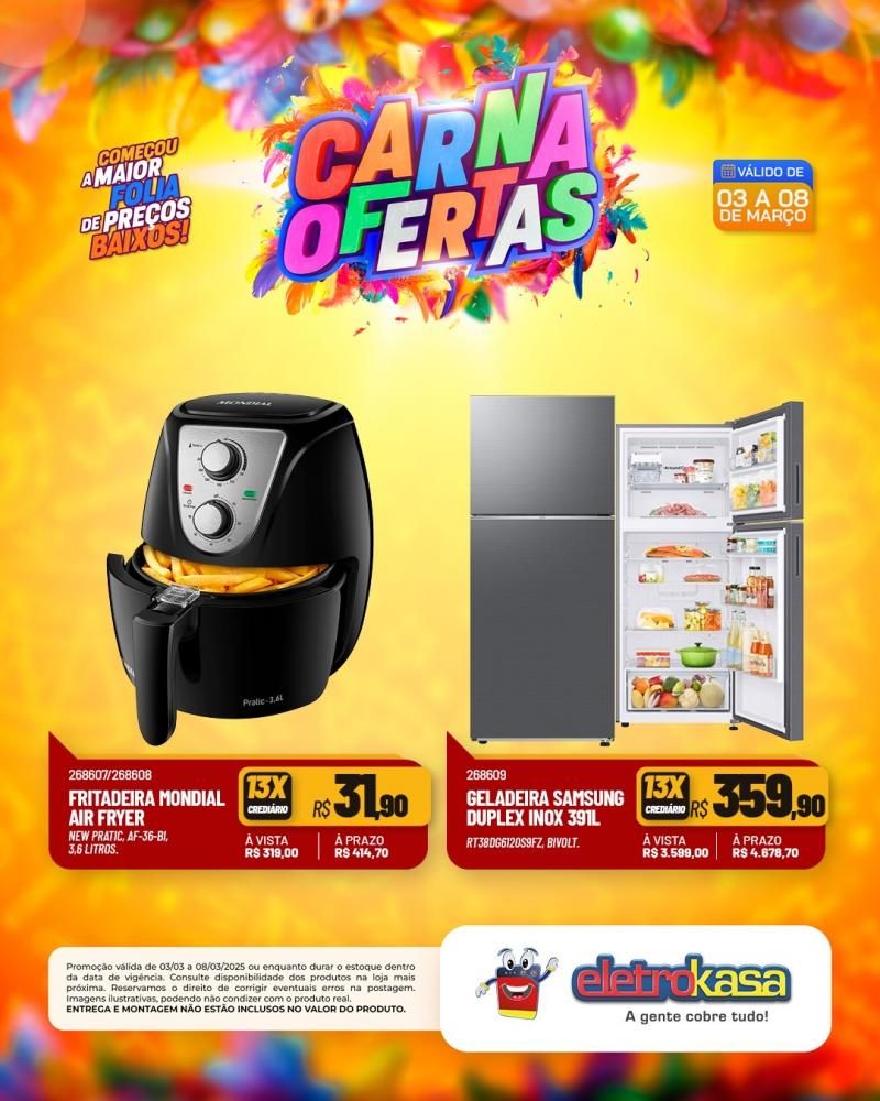 Folia de preços e condições imbatíveis, nas lojas eletroKasa, em Rolim de Moura Folia de preços e condições imbatíveis, nas lojas eletroKasa, em Rolim de Moura