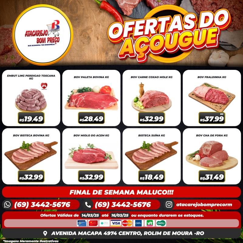 Derruba preços neste final de semana no ATACAREJO BOM PREÇO, em Rolim de Moura Derruba preços neste final de semana no ATACAREJO BOM PREÇO, em Rolim de Moura