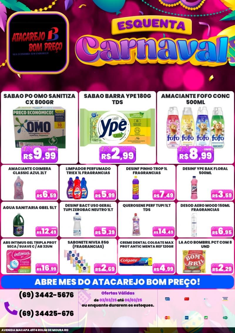 Esquenta Carnaval com preços baixos no ATACAREJO BOM PREÇO, em Rolim de Moura Esquenta Carnaval com preços baixos no ATACAREJO BOM PREÇO, em Rolim de Moura