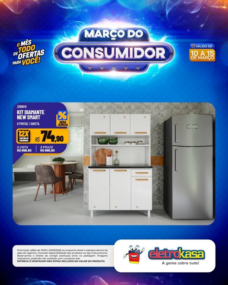 MARÇO DO CONSUMIDOR - O mês todo de ofertas para você, nas lojas eletroKasa, em Rolim de Moura MARÇO DO CONSUMIDOR - O mês todo de ofertas para você, nas lojas eletroKasa, em Rolim de Moura