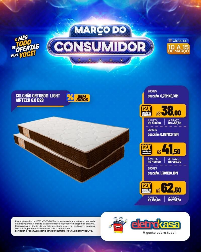 MARÇO DO CONSUMIDOR - O mês todo de ofertas para você, nas lojas eletroKasa, em Rolim de Moura MARÇO DO CONSUMIDOR - O mês todo de ofertas para você, nas lojas eletroKasa, em Rolim de Moura