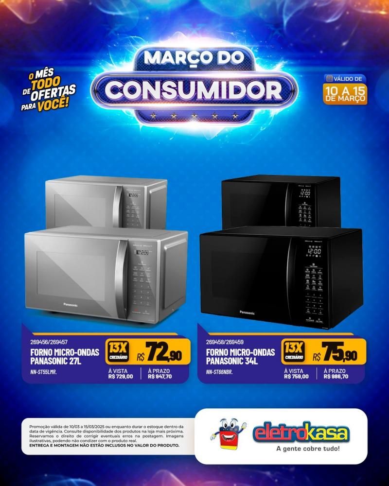 MARÇO DO CONSUMIDOR - O mês todo de ofertas para você, nas lojas eletroKasa, em Rolim de Moura MARÇO DO CONSUMIDOR - O mês todo de ofertas para você, nas lojas eletroKasa, em Rolim de Moura
