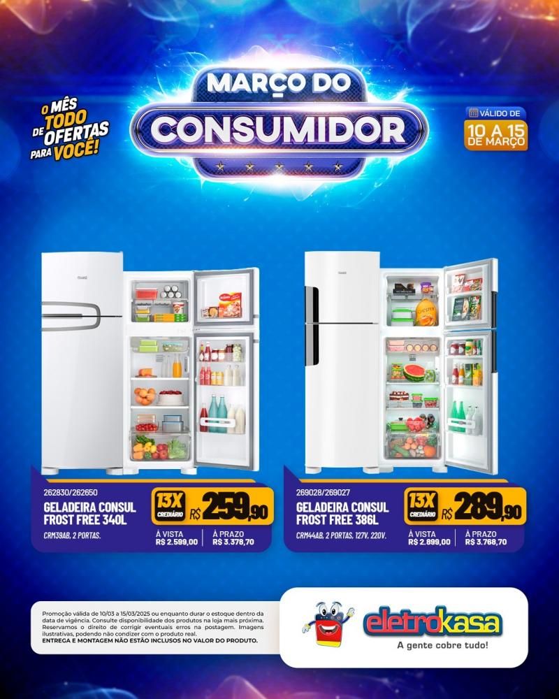 MARÇO DO CONSUMIDOR - O mês todo de ofertas para você, nas lojas eletroKasa, em Rolim de Moura MARÇO DO CONSUMIDOR - O mês todo de ofertas para você, nas lojas eletroKasa, em Rolim de Moura