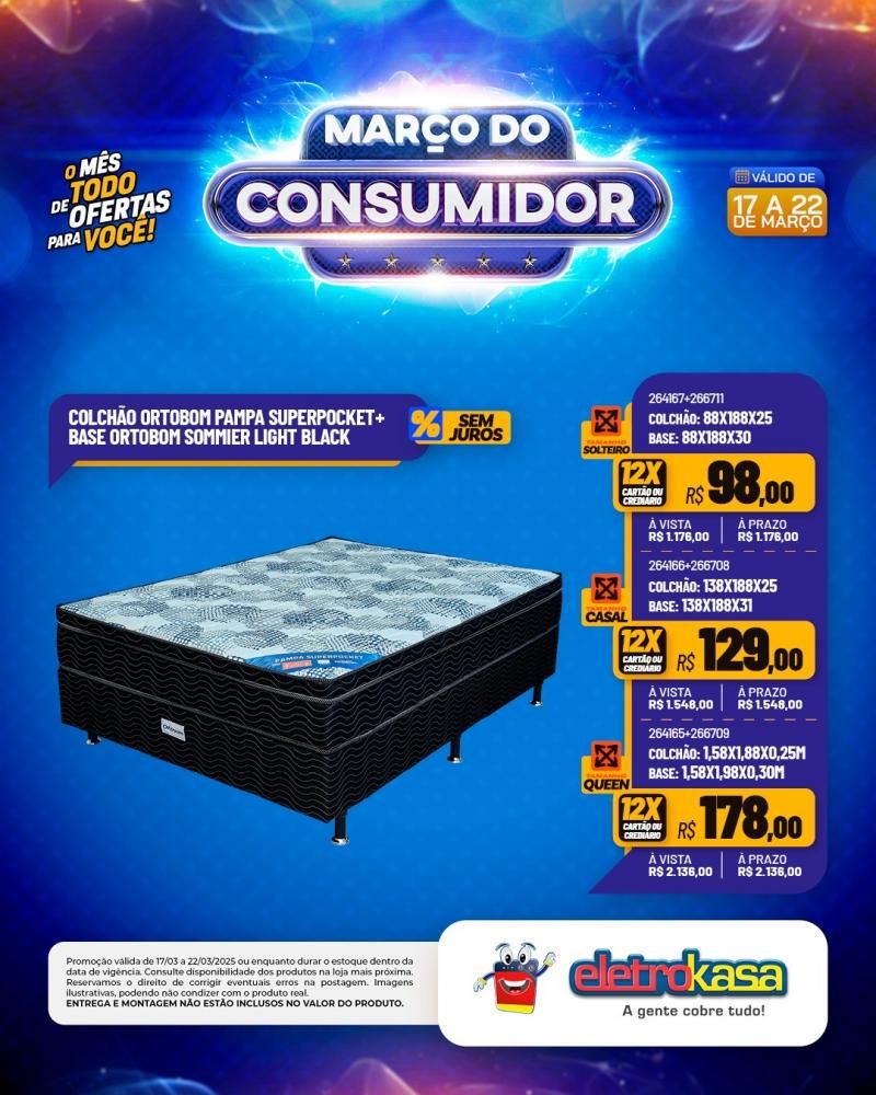 MARÇO DO CONSUMIDOR - O mês todo de ofertas para você, nas lojas eletroKasa, em Rolim de Moura MARÇO DO CONSUMIDOR - O mês todo de ofertas para você, nas lojas eletroKasa, em Rolim de Moura