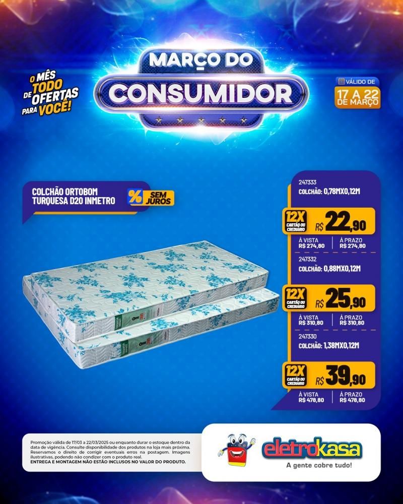 MARÇO DO CONSUMIDOR - O mês todo de ofertas para você, nas lojas eletroKasa, em Rolim de Moura MARÇO DO CONSUMIDOR - O mês todo de ofertas para você, nas lojas eletroKasa, em Rolim de Moura