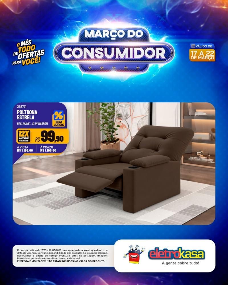 MARÇO DO CONSUMIDOR - O mês todo de ofertas para você, nas lojas eletroKasa, em Rolim de Moura MARÇO DO CONSUMIDOR - O mês todo de ofertas para você, nas lojas eletroKasa, em Rolim de Moura